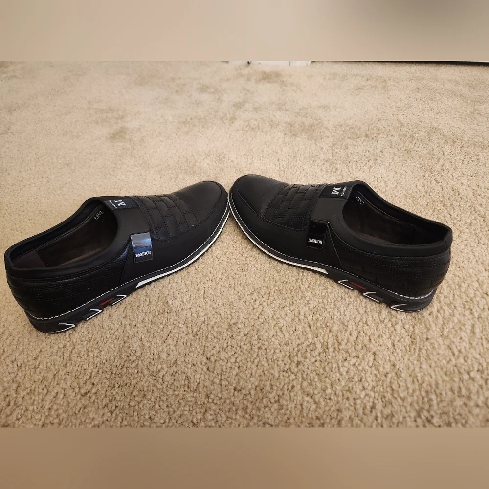 Fashion M Men's Casual Comfort Walking Shoes Cosidram CN47 Size US 12 Black Slip